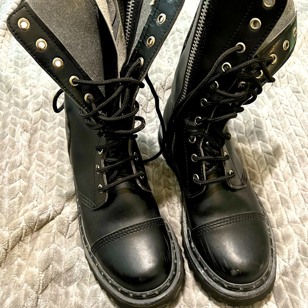 Demonia Black Combat Boots